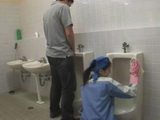 Toilet Cleaner Gets Fucked In Toilet By Stranger