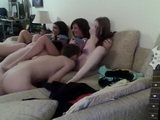 Amateur Teenage College House Party Turns Into Homemade Web Cam Orgy With Friends
